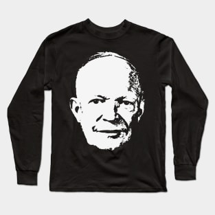 Dwight D. Eisenhower Minimalistic Pop Art Long Sleeve T-Shirt